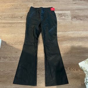 Leather Like Flare Pant